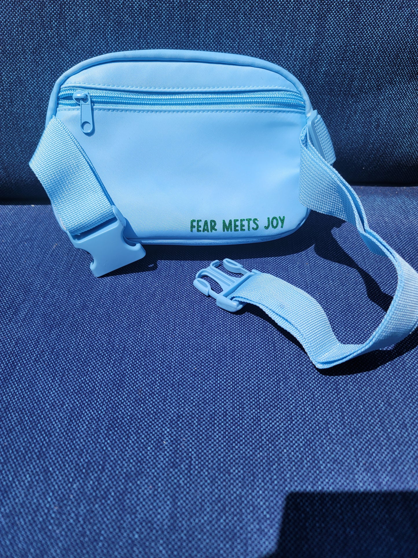 Fear Was Not An Option Pouch- Blue