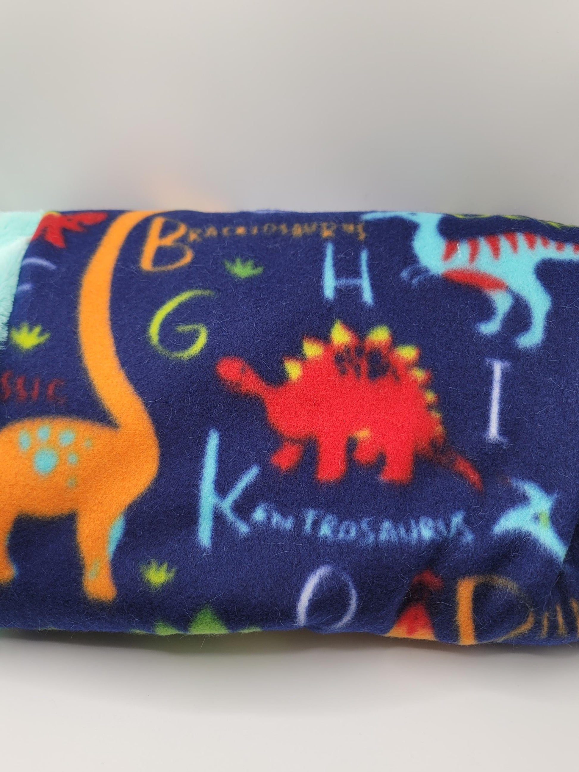 Dinosaur Roar Blanket Bundle Set/ Rare Burp Cloth Set/ New Parents Gift/ Gender Neutral Gift/ Faux Fur Throw/ Fleece Covering/ Play Mat