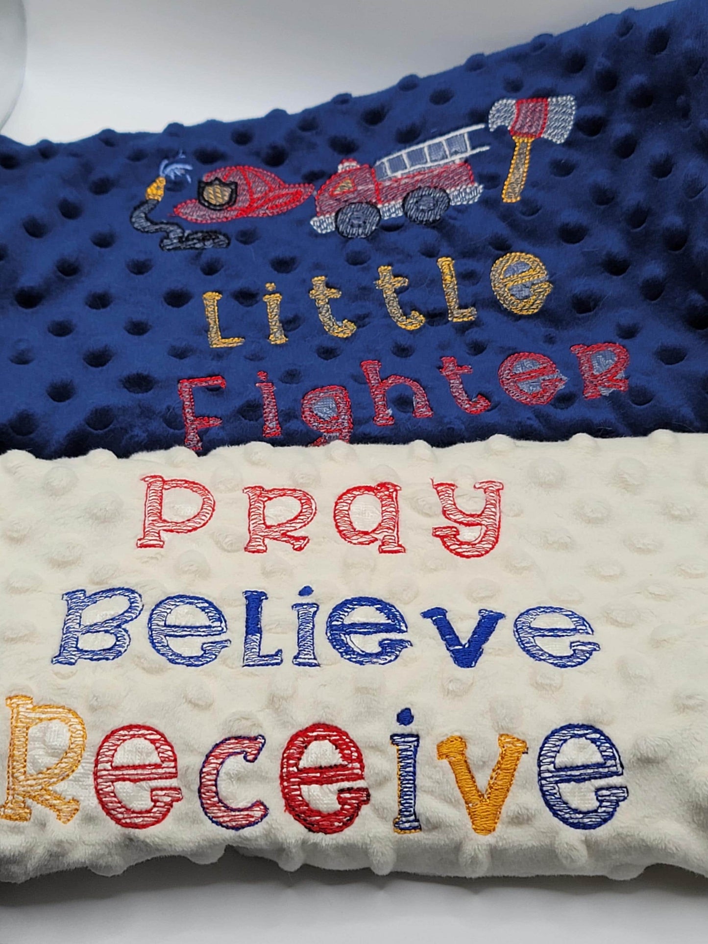 Little Fighter Burp Cloths/ Minky Absorbent Towels /2 Piece Bundle Set/ New Parents Gift/ Toddler Clean Up Kit/ Play Date Accessories/