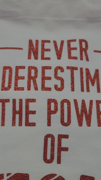 Never Underestimate the Power of Jesus | Faith-Inspired Canvas Tote & Pouch Set